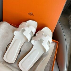 Hermes White Women's Sandals